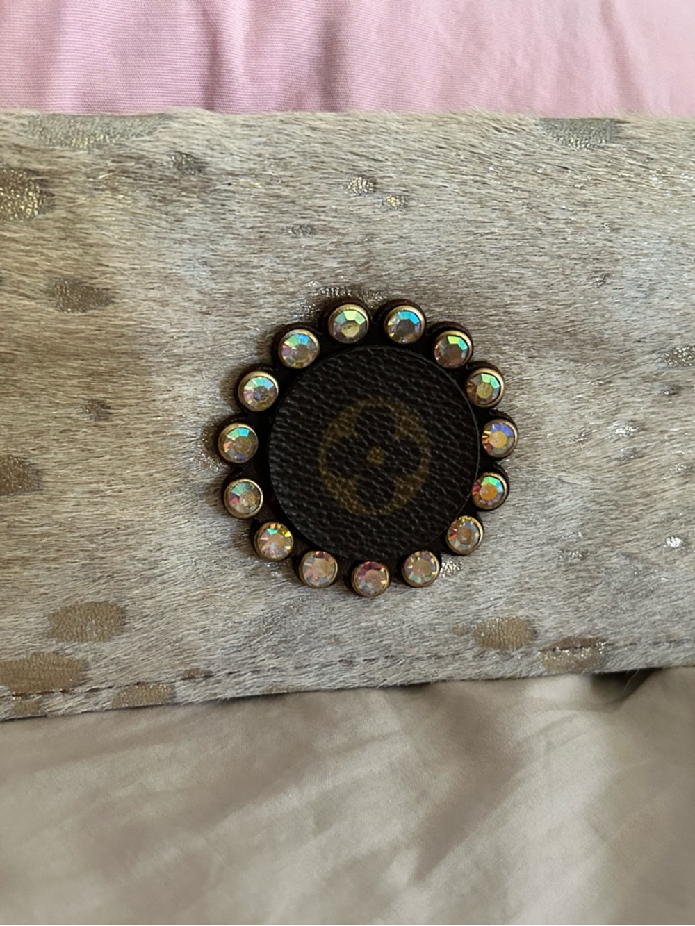Keep it Gypsy  Crystal-Trim Leather Patch Accent